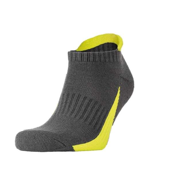 Spiro Adult Sports Socks (Pack of 3) (L-XL) GOODS Superdrug Grey/Lime Green  