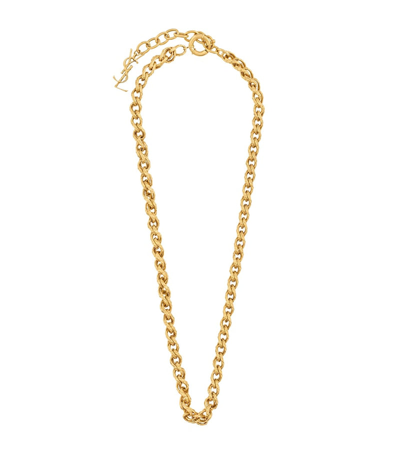 Saint Laurent Sautoir chain necklace, metal links, UK version