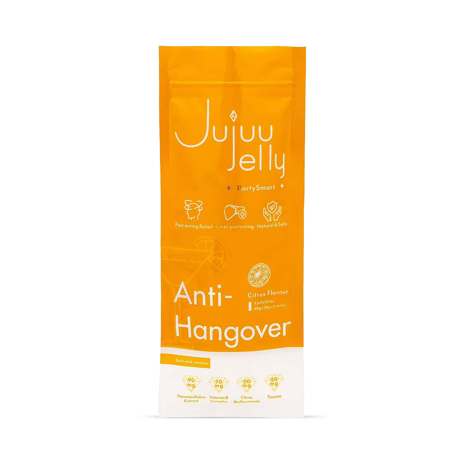 Party Smart anti-hangover jelly stick 3-pack (British brand)
