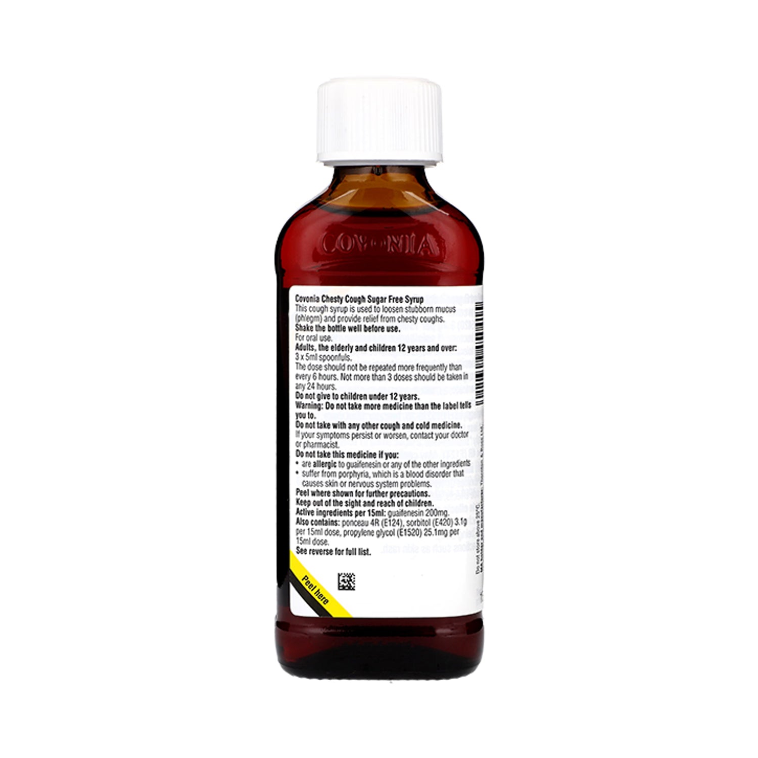 Covonia Chesty Cough syrup sugar free 150ml - British product