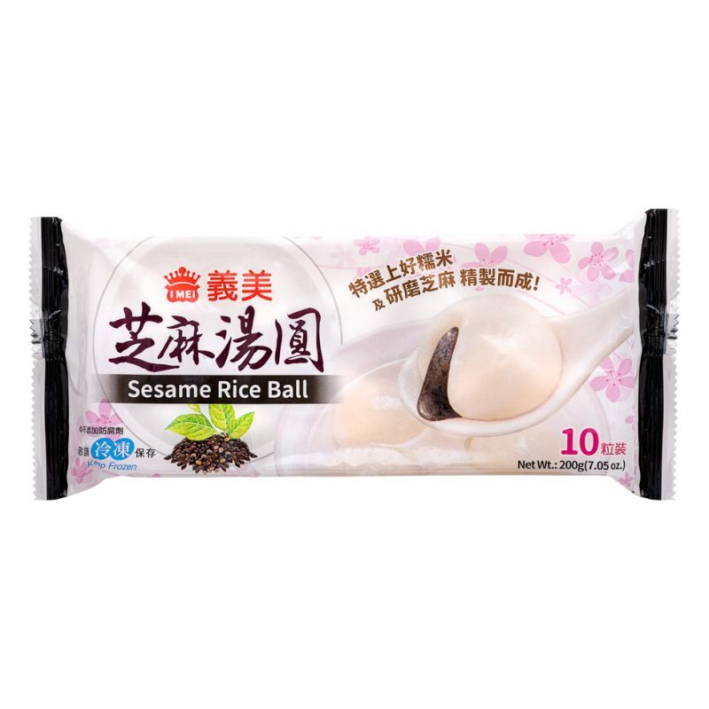 I Mei glutinous rice balls sesame flavour, imported from the UK
