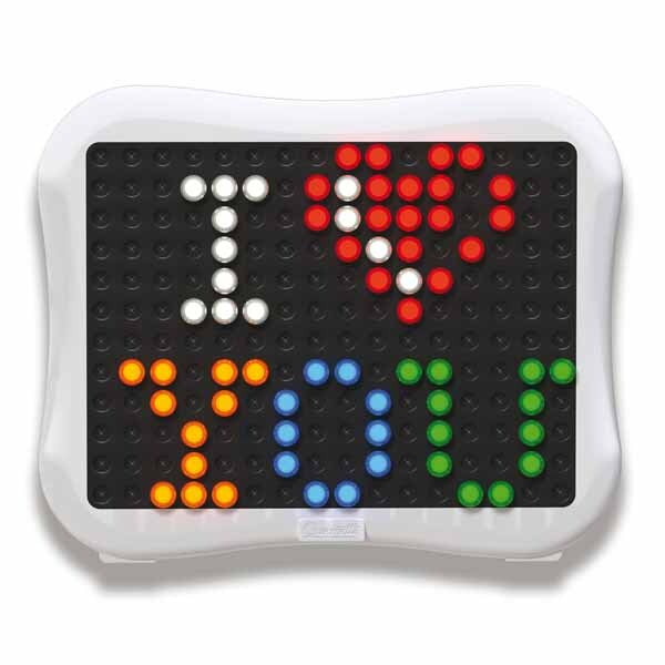 Quercetti Peg Brite light-up pin-board toy - British product