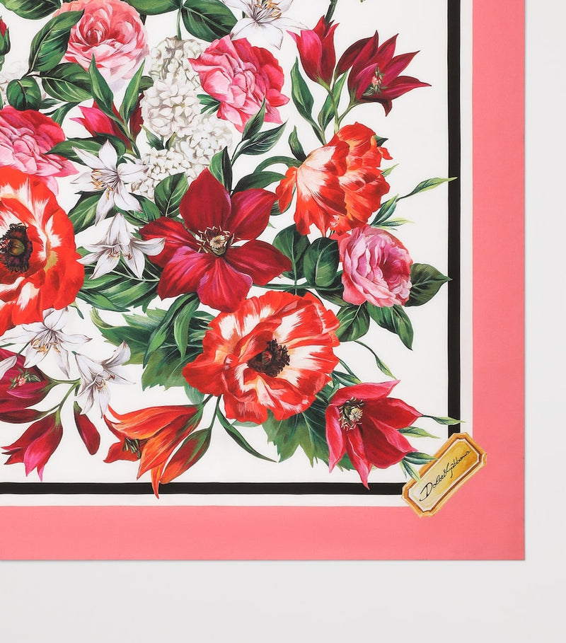 Dolce&Gabbana silk foulard floral print 90cm - British product