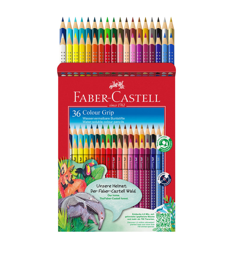 Faber-Castell Colour Grip 36 colour pencil wallet - British product