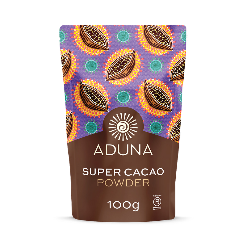 Aduna Super-Cacao premium blend cacao powder 100g, imported from the UK