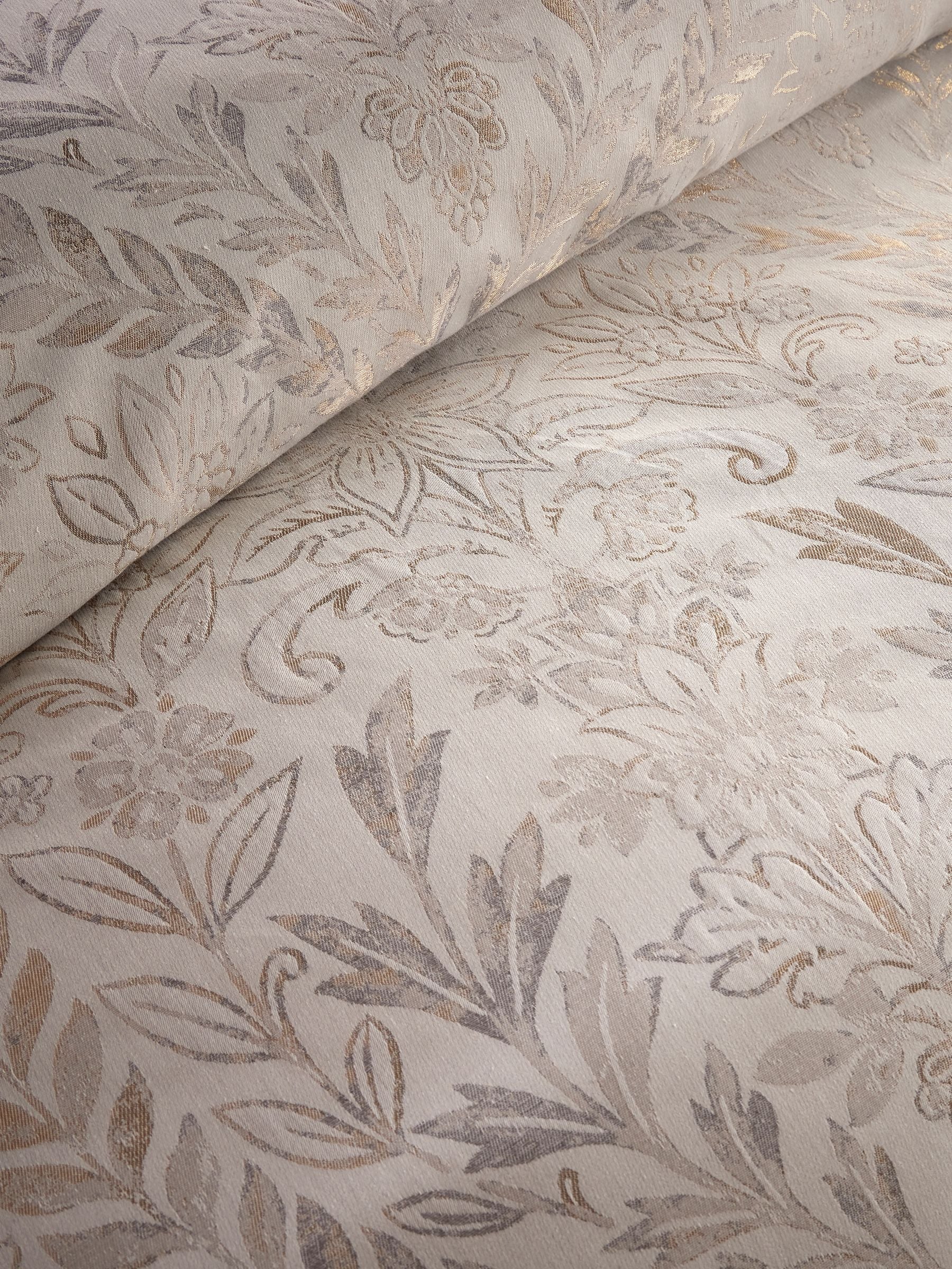 Vantona Cream Chafield Jacquard duvet cover and pillowcase set (British brand)