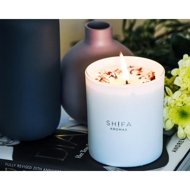 Shifa Aromas Soy Candle Plum Orchid & Vanilla GOODS M&S   