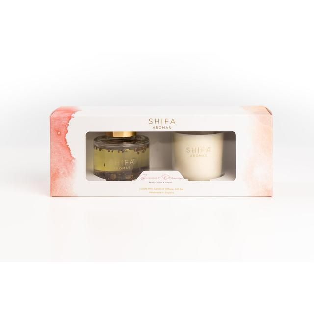 Shifa Aromas Candle Gift Set Plum Orchid & Vanilla   2 per pack GOODS M&S   