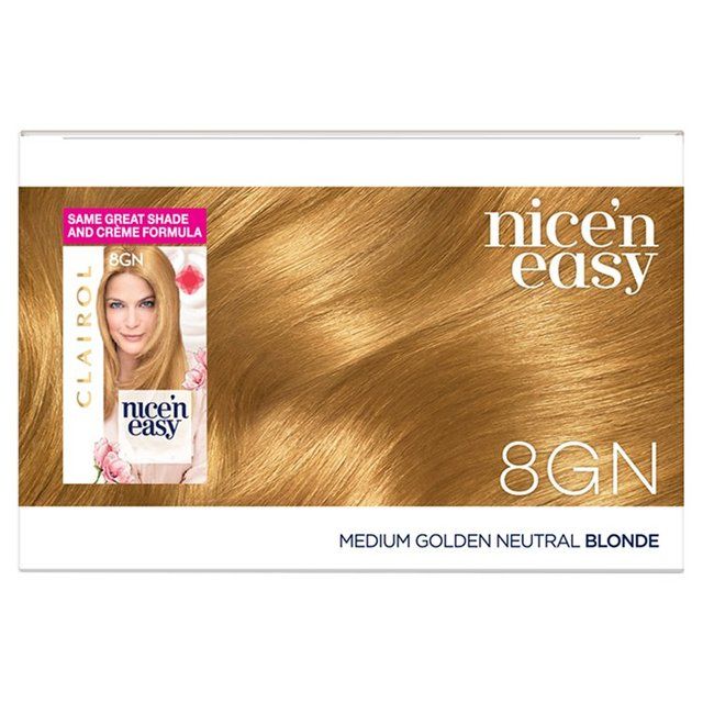 Clairol Nice'n Easy Creme Permanent Hair Dye 8GN Golden Neutral Blonde GOODS M&S   