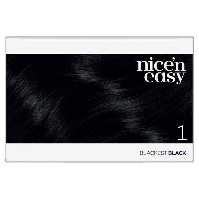 Clairol Nice'n Easy Creme Permanent Hair Dye 1 Blackest Black GOODS M&S   