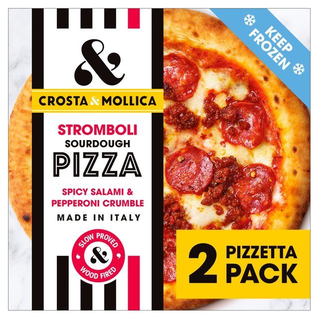 Crosta & Mollica Stromboli Pizzetta 2 Mini Pizzas Pepperoni & Spicy Salami   2 x 217g GOODS M&S   