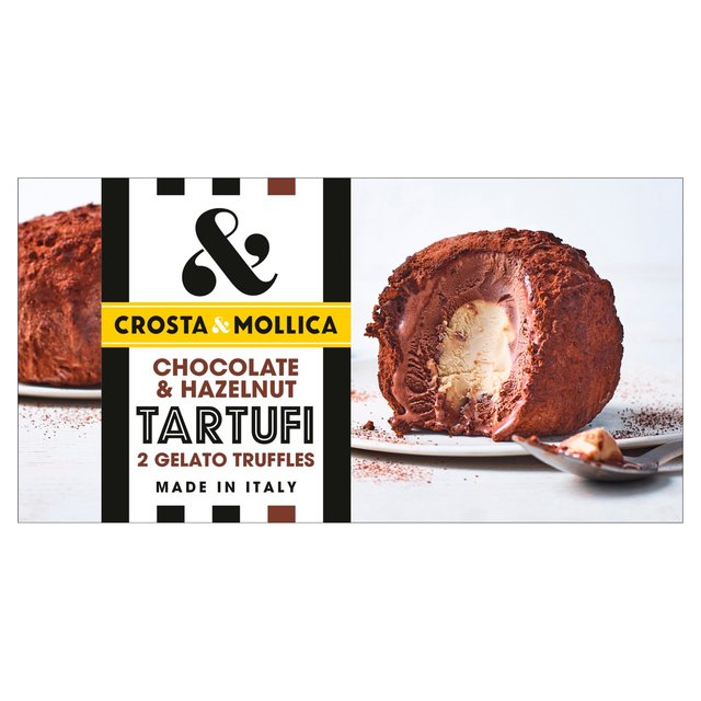 Crosta & Mollica Chocolate & Hazelnut Tartufi Gelato   208g GOODS M&S   