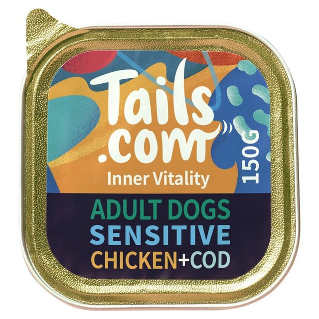 Tails.com Inner Vitality Sensitive Grain Free Dog Wet Food Chicken & Cod   150g