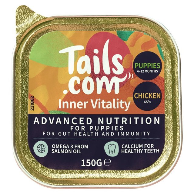 Tails.com Inner Vitality Puppy Dog Wet Food Chicken   150g