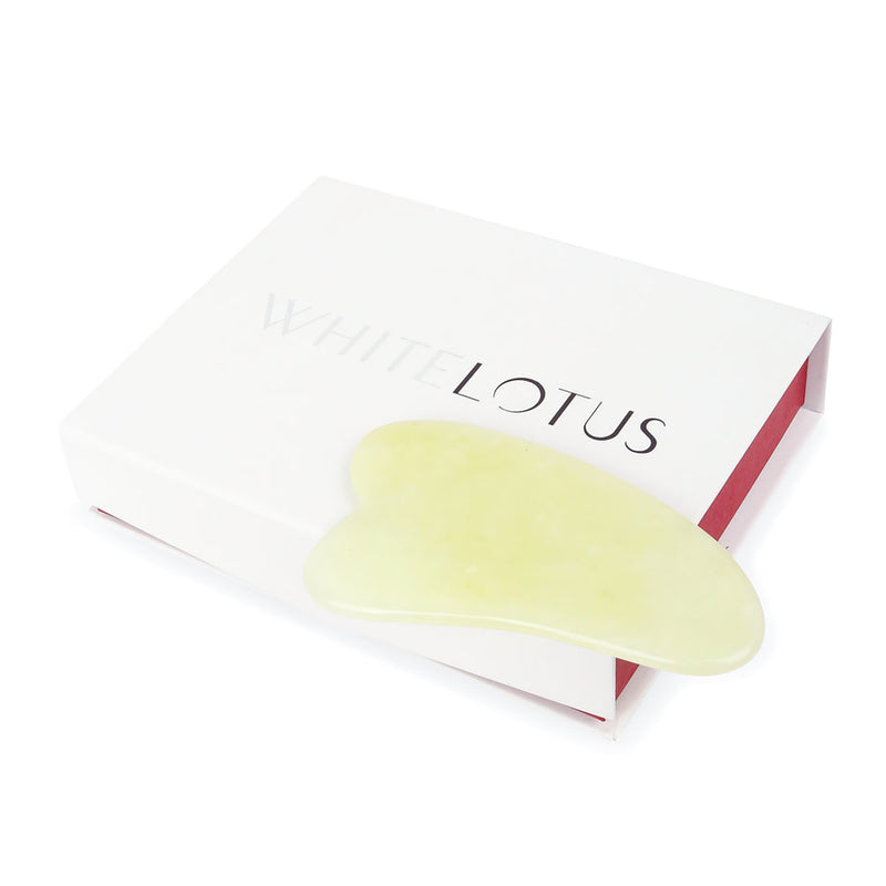 White Lotus Beauty jade gua sha facial massage tool - British product