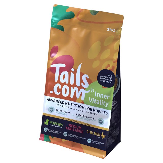 Tails.com Inner Vitality Medium & Large Puppy Dog Dry Food Chicken   2kg GOODS M&S   