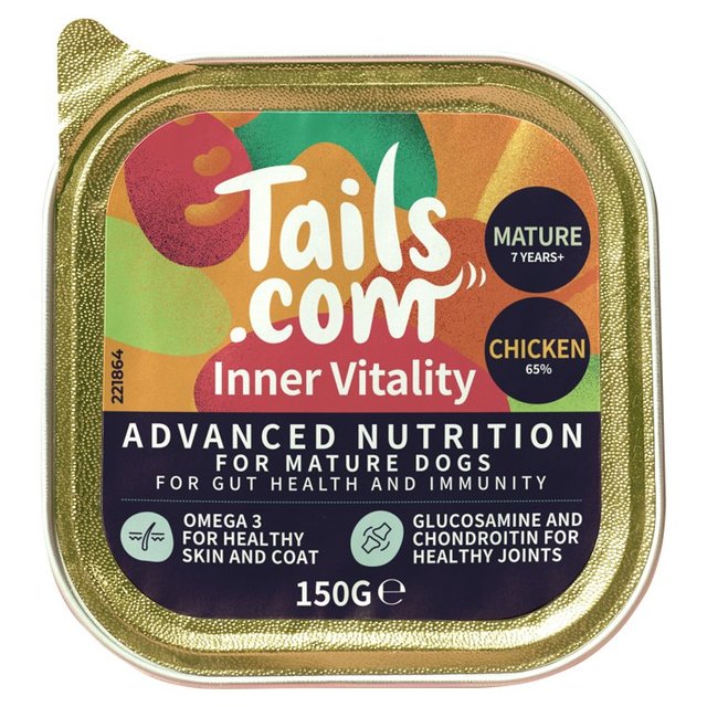 Tails.com Inner Vitality Mature Dog Wet Food Chicken   150g