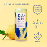 DASH Lemon Infused Sparkling Water   12 x 330ml GOODS M&S   