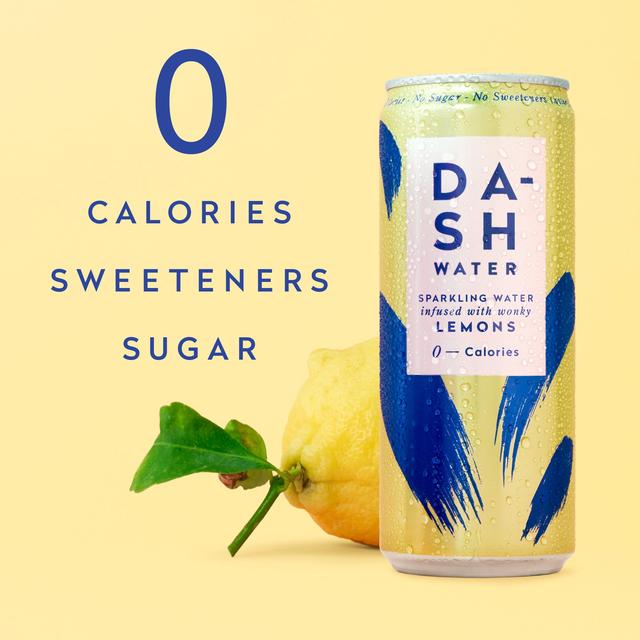 DASH Lemon Infused Sparkling Water   12 x 330ml GOODS M&S   