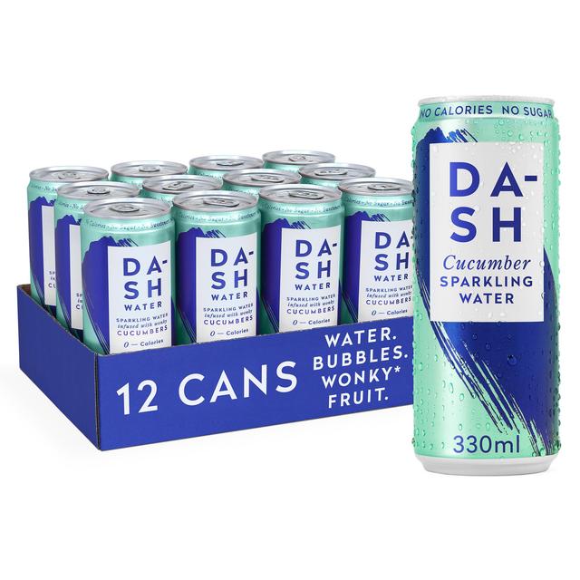 DASH Cucumber Infused Sparkling Water    12 x 330ml