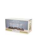 Artisan Street clear condiment pots with glass and acacia wood - British product