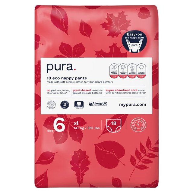 Pura High Performance Eco Nappy Pants Size 6 (14kg+)   18 per pack GOODS M&S   