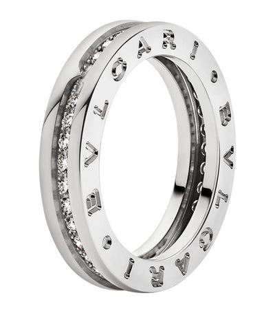 Harrods Bvlgari B.zero1 White Gold and Diamond One-Band Ring- Buy online at McGrocer