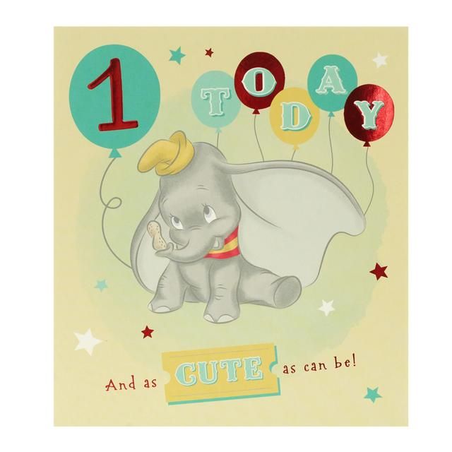 Cute Elephant 1st Birthday Card GOODS M&S   