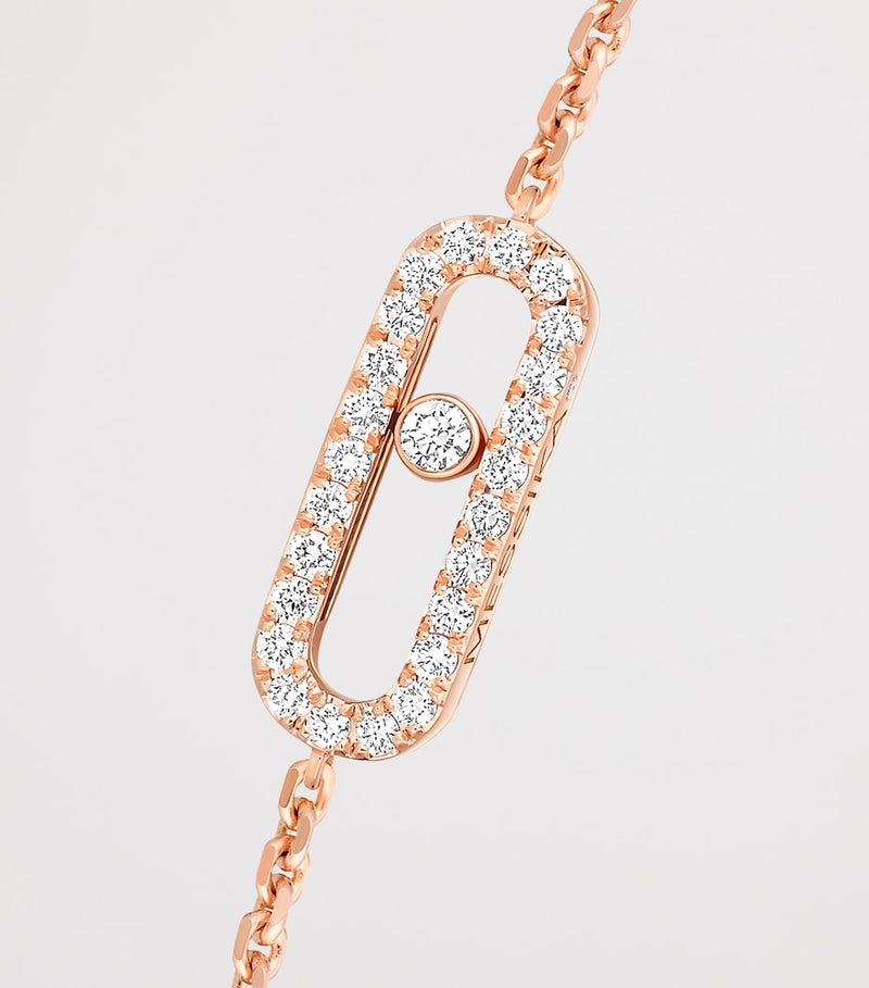 Messika Move Uno pink gold diamond bracelet 0.19ct (British brand)