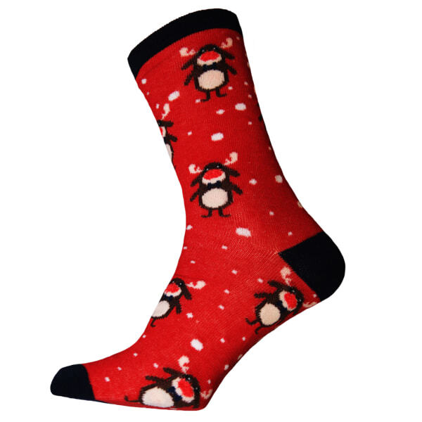 RJM Mens Christmas Socks (UK 7-11) GOODS Superdrug Red  