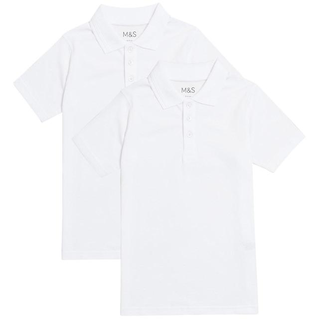 M&S Boys 2 Pack Slim Fit Stayaway Polo 3-14 Y GOODS M&S   