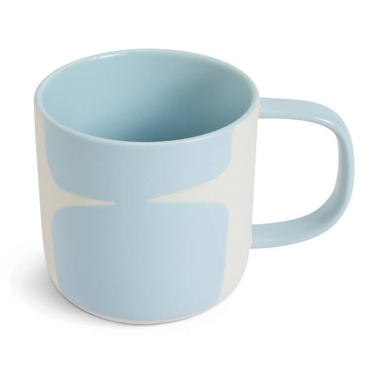 Habitat x Scion blue stoneware mug set 370ml (British brand)