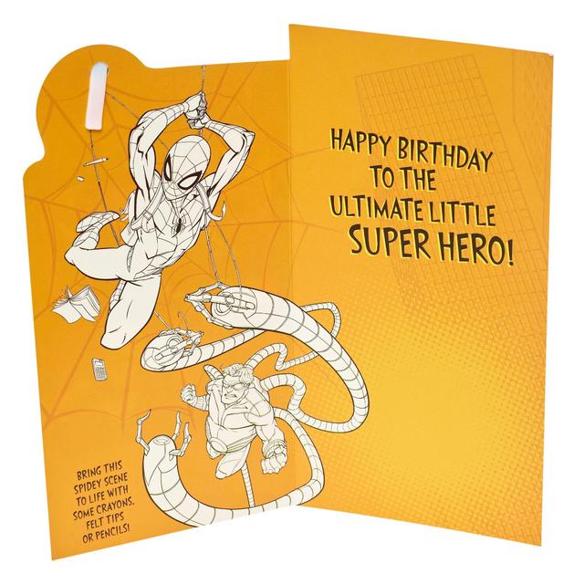 Spider Man 4th Birthday Card GOODS M&S   