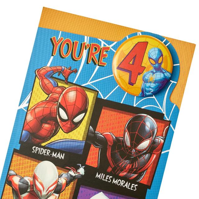 Spider Man 4th Birthday Card GOODS M&S   