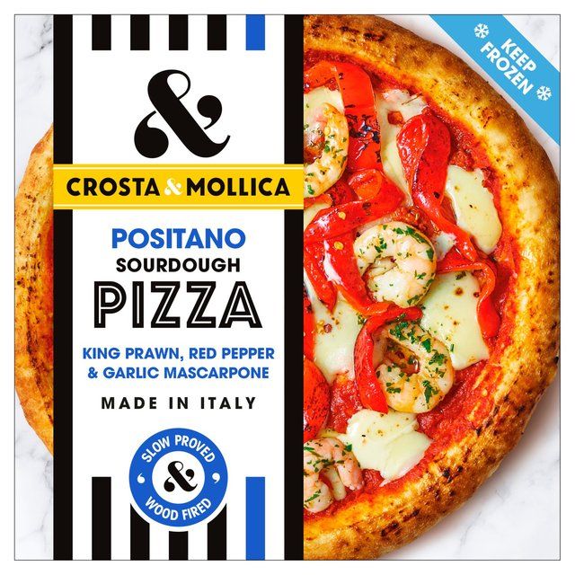 Crosta & Mollica Positano Sourdough Pizza with Prawns & Peppers   486g