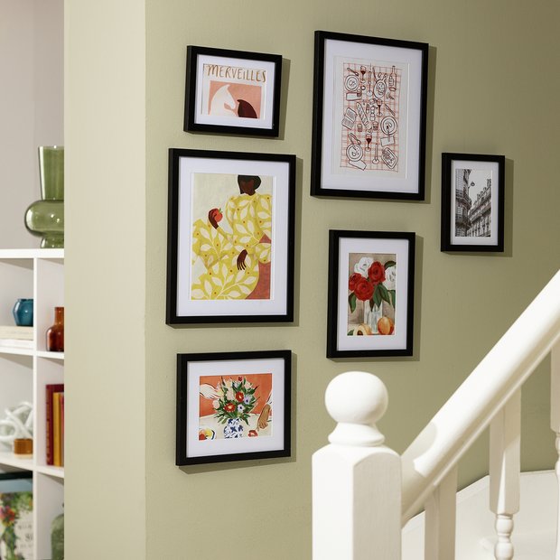 Habitat black picture frames set mixed sizes (British brand)