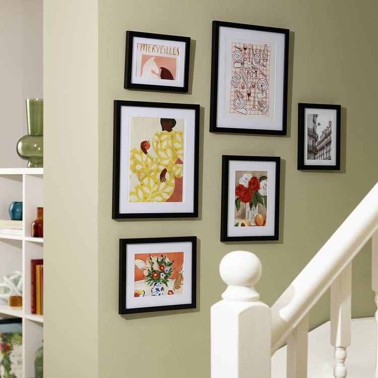 Habitat black picture frames set mixed sizes (British brand)