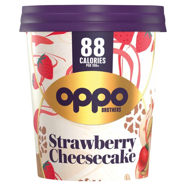 Oppo Brothers Strawberry Cheesecake Ice Cream    475ml