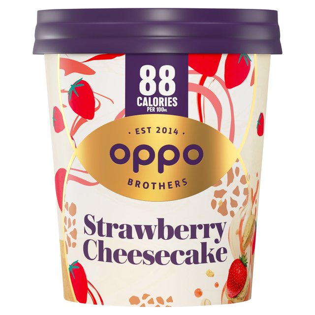 Oppo Brothers Strawberry Cheesecake Ice Cream    475ml