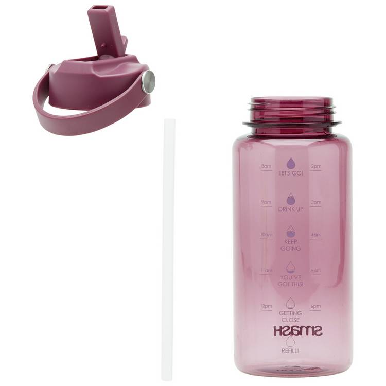 Smash Burgundy Tracker Sipper water bottle 800ml - British product