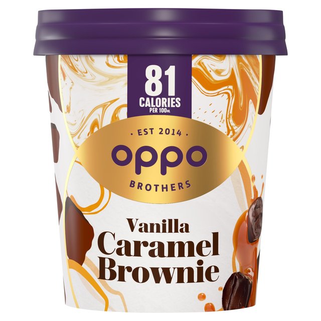 Oppo Brothers Vanilla Caramel Brownie Ice Cream    475ml GOODS M&S   