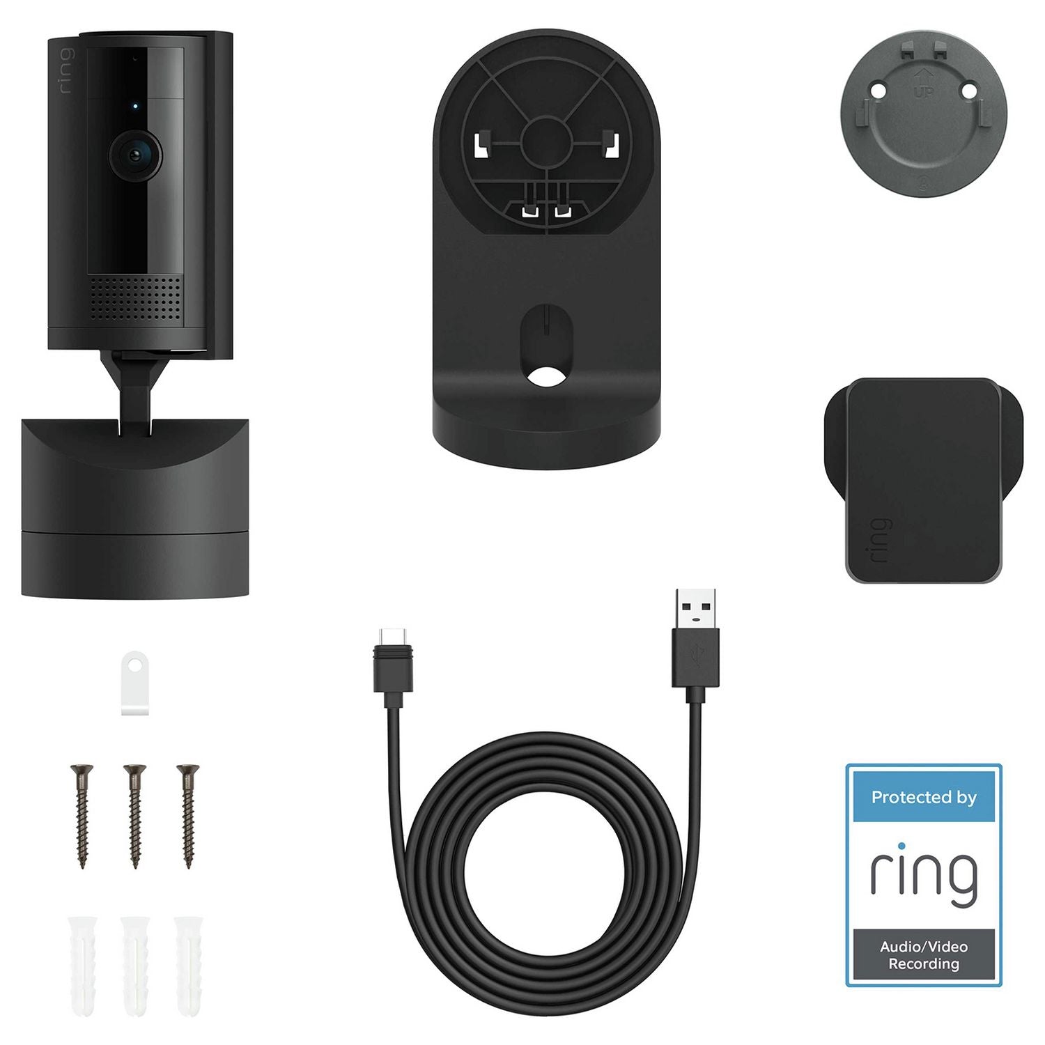 Ring Pan-Tilt indoor CCTV security camera black - British product