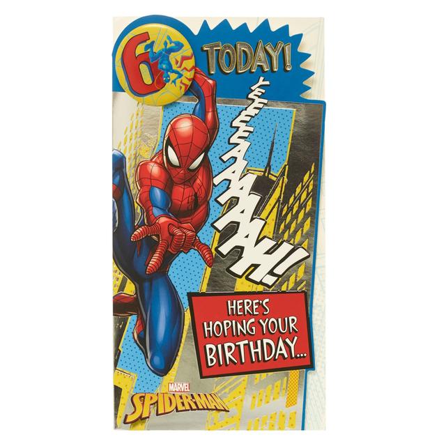 Spider Man 6th Birthday Card GOODS M&S   