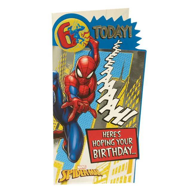 Spider Man 6th Birthday Card GOODS M&S   