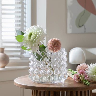 Argos Habitat Medium Bobble Glass Vase - Clear- Buy online at McGrocer