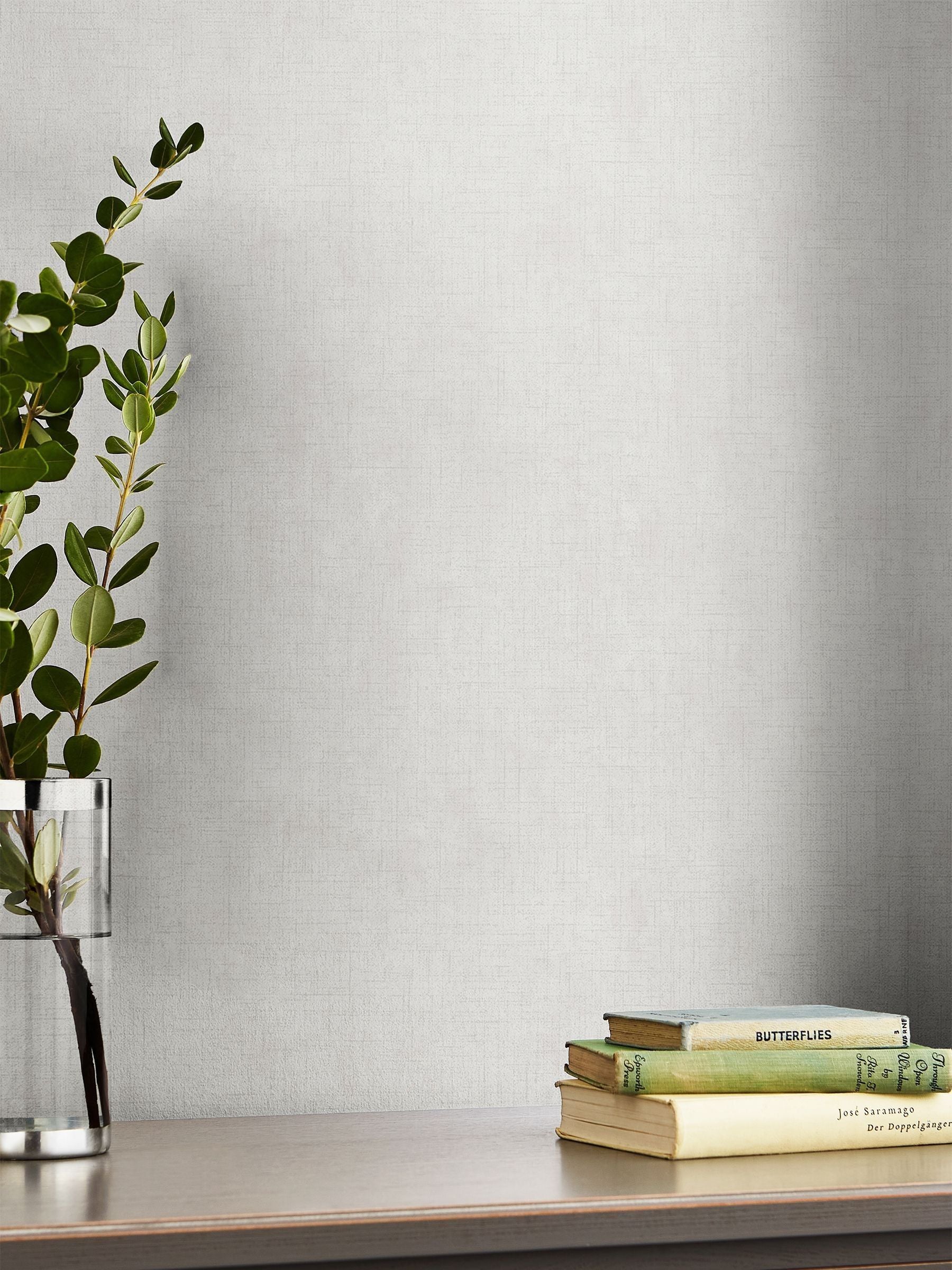 Laura Ashley Pale Dove Grey Plain Textured A4 Wallpaper Sample