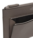 Soft Leather Organizer Pouch with Multiple Pockets, 19cm x 26cm x 3cm