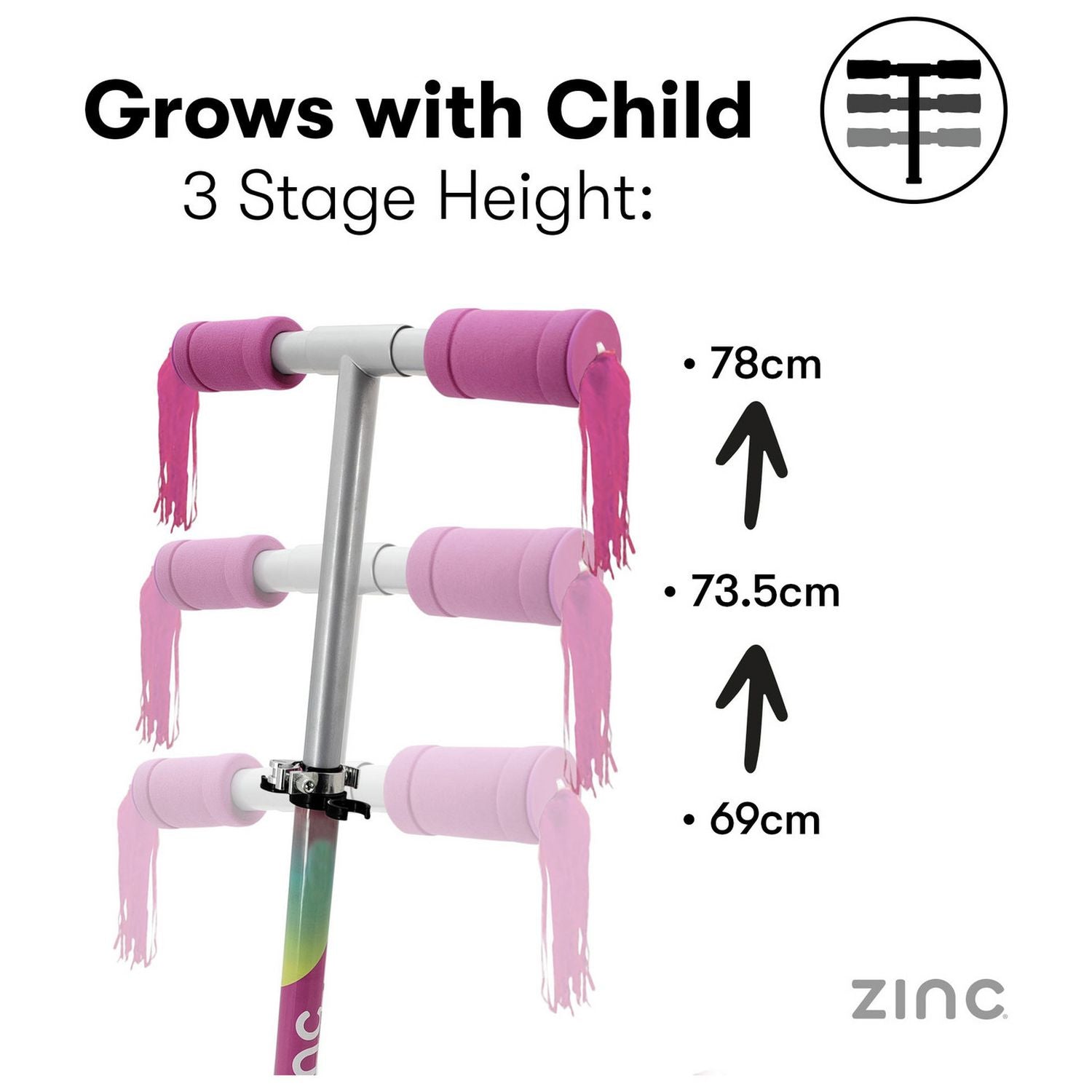 Zinc Unicorn foldable scooter for kids (British brand)
