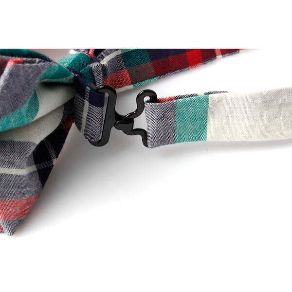 SVNX bow tie check print multi blue one size, UK version