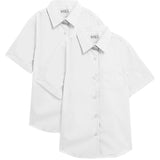 M&S Girls 2 Pack Regular Fit Blouse 3-14 Years GOODS M&S   